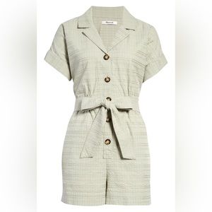 Madewell Camp Romper in Sage Green Women's Large NF853